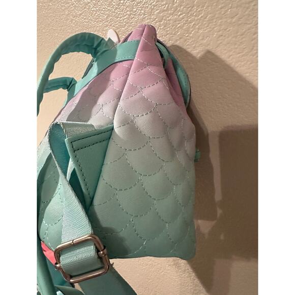 NWOT Disney Loungefly Little Mermaid Dinglehopper Ombré Scales Backpack - Picture 3 of 6